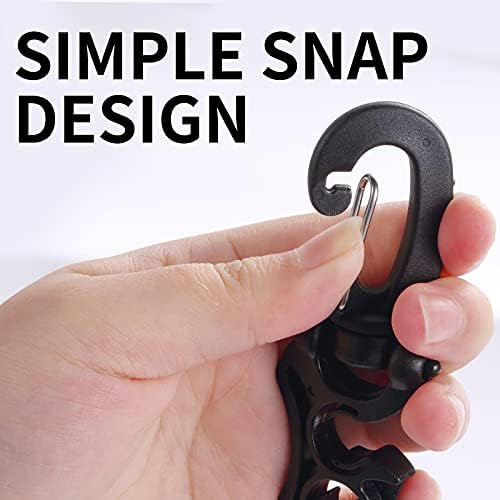 2 Packs Scuba Hose Clips with Snap Hooks for Diving