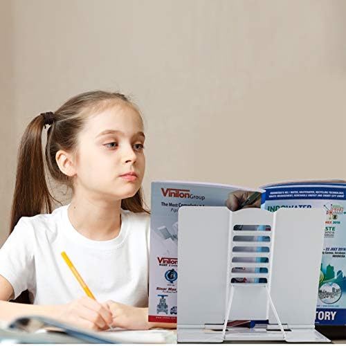 Blizzow Adjustable Metal Book Stand for Reading Durable and Foldable