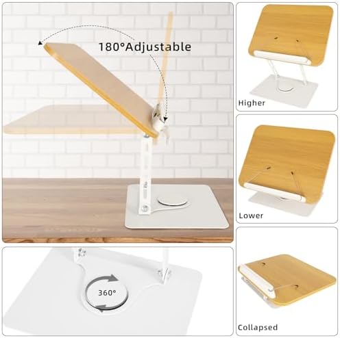 360 Adjustable Book Stand with USB Light