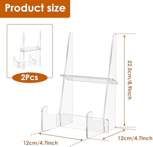 2Pcs Acrylic Cookbook Stand for Kitchen and Office