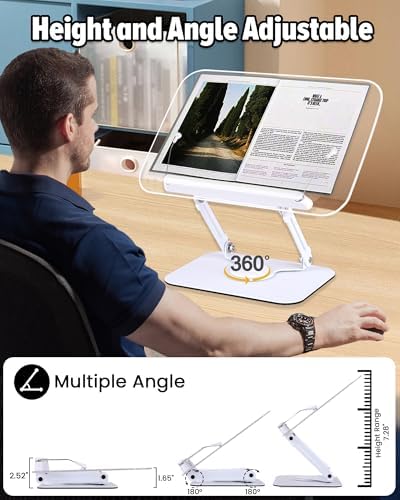 ASIEIT Adjustable Book Stand Foldable and Portable for Office Kitchen Reading