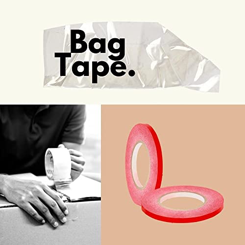 PSBM Red Poly Bag Tape Kit 6 Rolls Dispenser