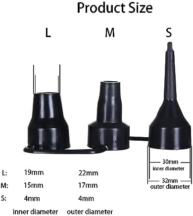 Helonge 3 Pack Air Pump Nozzles Replacement Adaptor