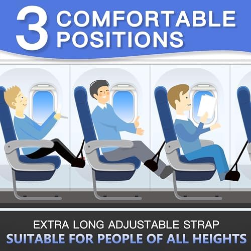 2-Pack Airplane Footrest Hammock - Travel Comfort Solution