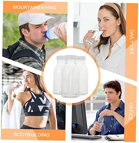 SUPVOX 20 Pcs Reusable Water Bottles with Clear Cups and Soda Straw Lid