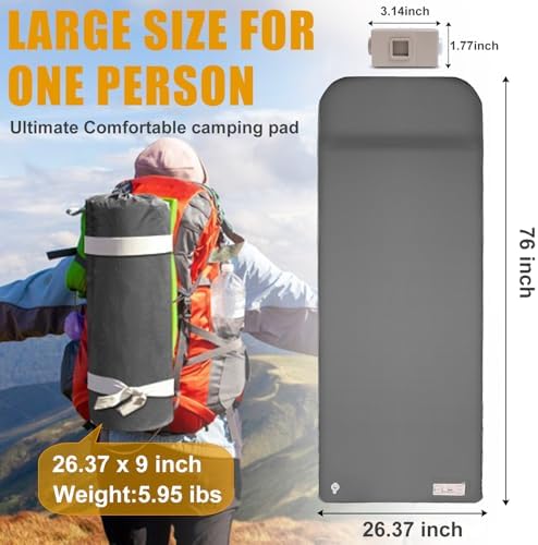 NycHto Self-Inflating Sleeping Pad with Electric Pump