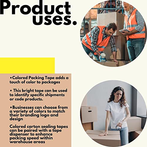 PSBM Yellow Packing Tape 2 Inch x 110 Yards 12 Pack