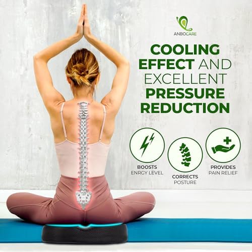 AnboCare Donut Gel Sitting Pillow for Tailbone Hemorrhoid Comfort