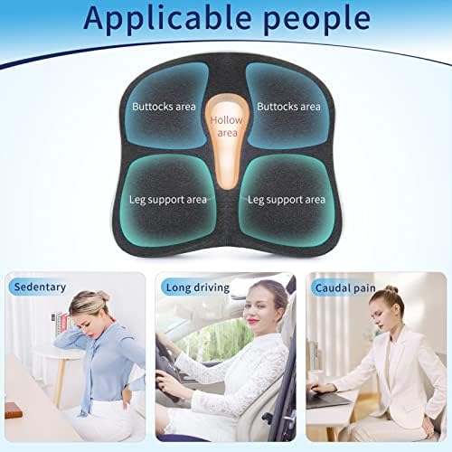 MaxLove Memory Foam Seat Cushion for Back Sciatica Pain Relief