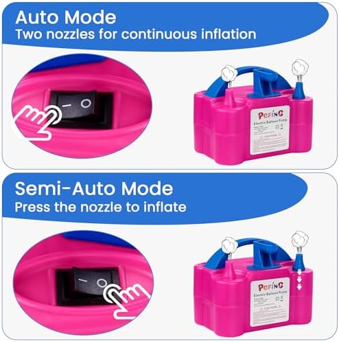 PCFING Balloon Pump with Dual Nozzle and Tying Tool