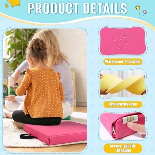8 PCS 16 Inch Square Floor Cushions with Handle 1