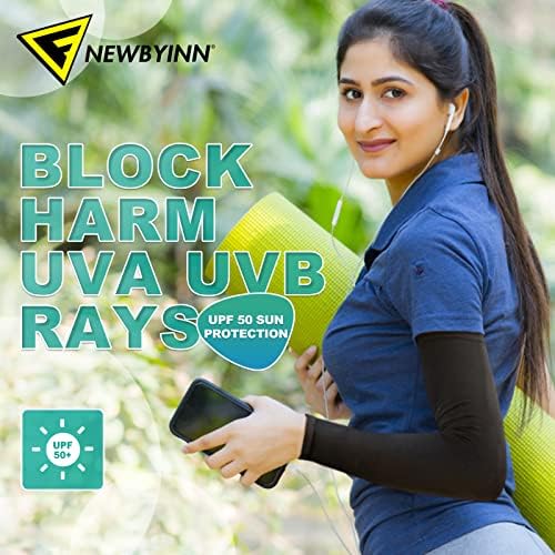 Newbyinn UV Arm Sleeves UPF 50 Protection for Men Women Youth