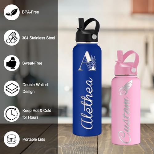 Personalized Kids Water Bottle with Name 12oz Insulated Cup