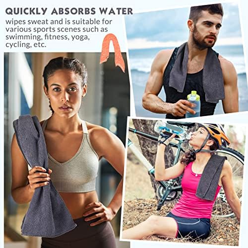 Handepo 12 Pcs Microfiber Gym Workout Towels 360 GSM