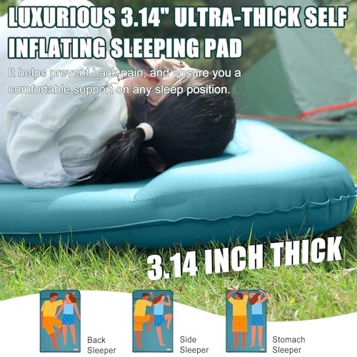 NYECHTO Double Self Inflating Sleeping Pad with Electric Pump