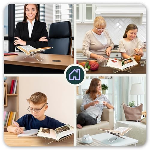 RONAR 6 Pc Acrylic Book Stand Set - Large 8mm Thickness