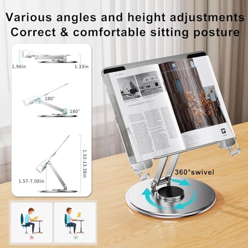 NIFBANG 360 Rotating Book Stand for Desk and Office Use