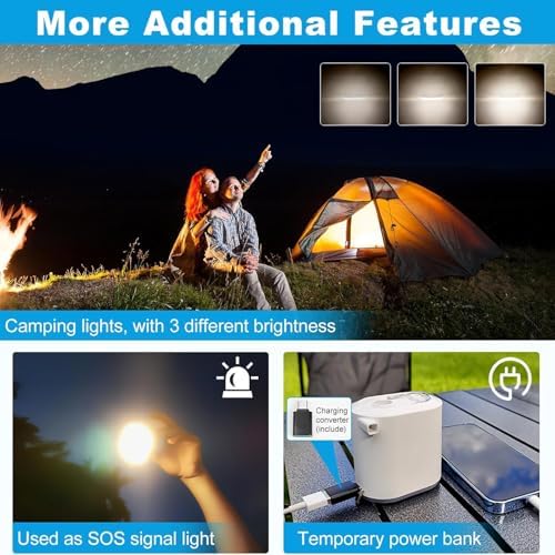 WOSERLD Mini Electric Air Pump with LED Light