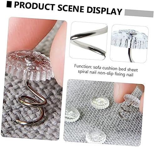 IMIKEYA 60pcs Non-Slip Spiral Push Pins