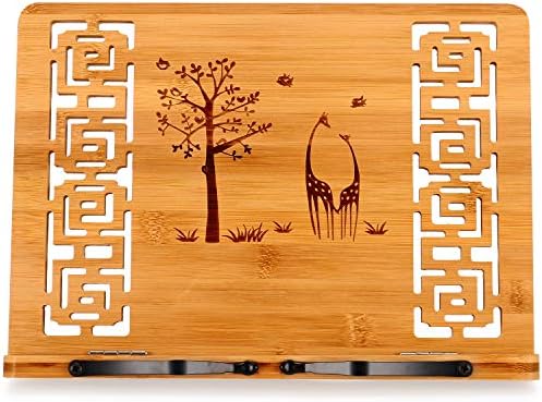 MEGREZ Bamboo Book Stand for Reading and Cooking
