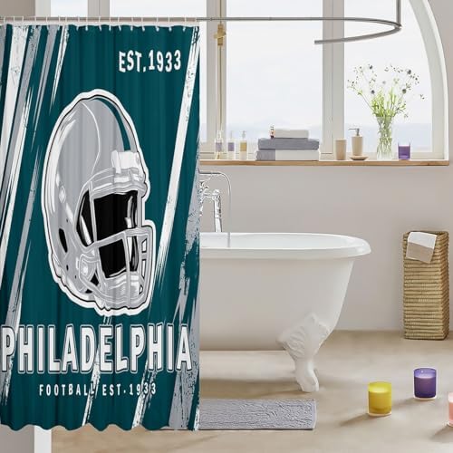 Erosebridal Sports Team Shower Curtain Set 72x84