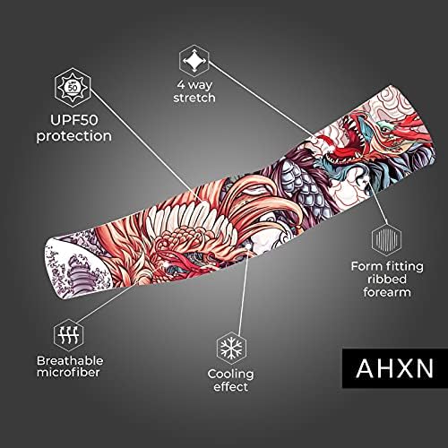 UV Protection Arm Sleeves for Kids UPF 50 Cooling Tattoo Design