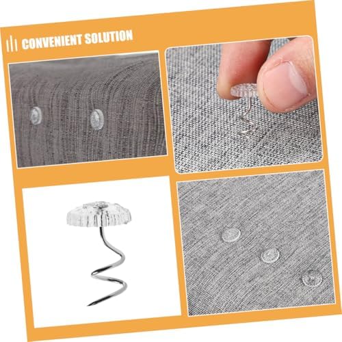 DOITOOL 100Pcs Spiral Tacks for Sofa Covers and Bed Skirts