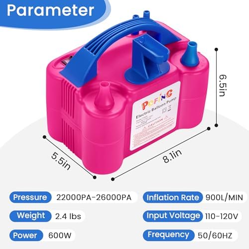 PCFING Balloon Pump with Dual Nozzle and Tying Tool