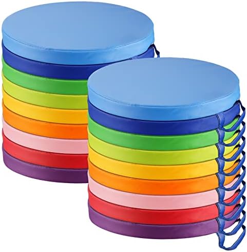 Marsui 18 Pcs Rainbow Round Floor Cushions