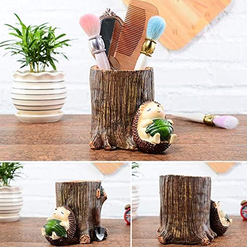 Lependor Resin Hedgehog Desk Pencil Holder Organizer