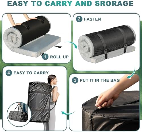 Eiayeebil Memory Foam Camping Mattress Pad 1