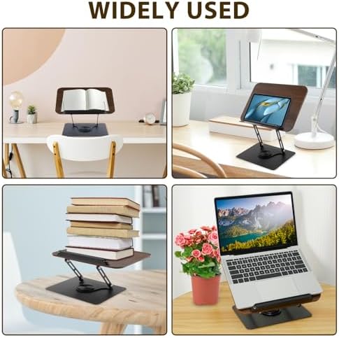 ZJMCAJY Foldable Book Stand with 360 Rotating Base 1