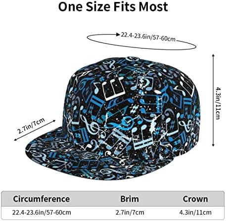 Funny Music Notes Baseball Cap for Men Women Unisex 1