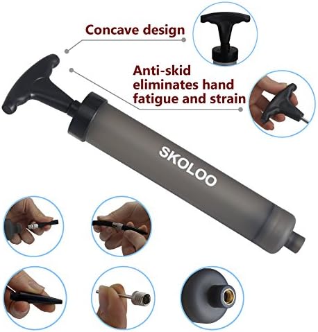 SKOLOO 10 Portable Hand Air Pump Inflator Kit 1