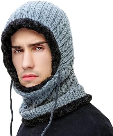 KEAIDO Men Winter Beanie Hat Scarf Set