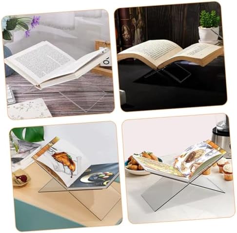 NAMOARLY Acrylic Book Stand for Kitchen and Reading