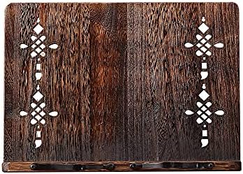 SINOBEST Adjustable Wood Book Stand with Page Clips