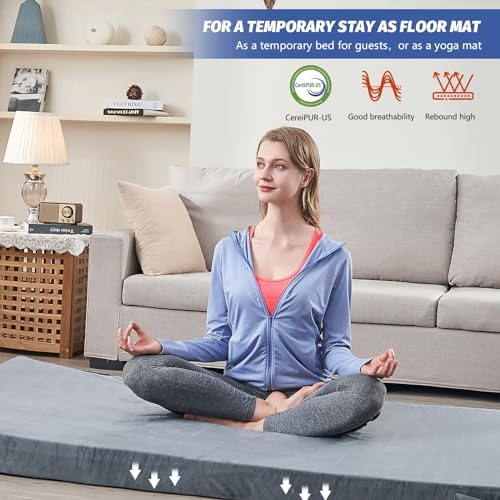 CYMULA Memory Foam Camping Mattress Pad with Travel Bag