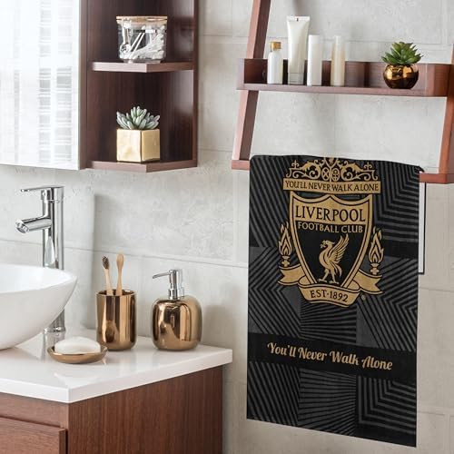 Liverpool FC Beach Towel - 54x27 Black