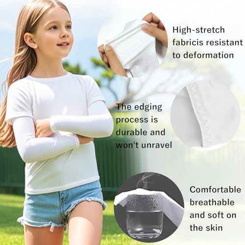 Kids Arm Sleeves with UV Protection and Cooling Compression