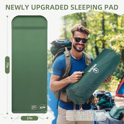 Wevelel Memory Foam Sleeping Pad for Camping and Travel