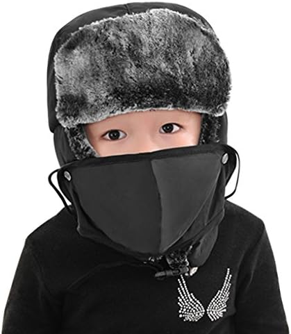 MioCloth Kids Winter Trapper Hat with Ear Flaps and Faux Fur