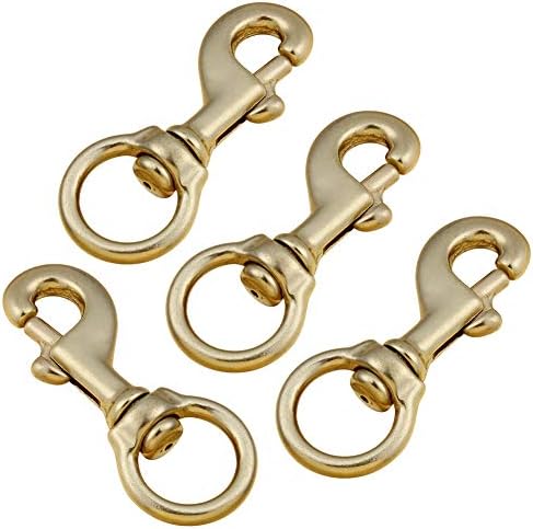 AOWESM 3-14 Solid Brass Swivel Clips 4 Pack
