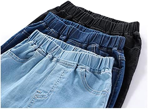 Hfolob Baby Boy Denim Shorts Elastic Waist Stretch Jeans Pants