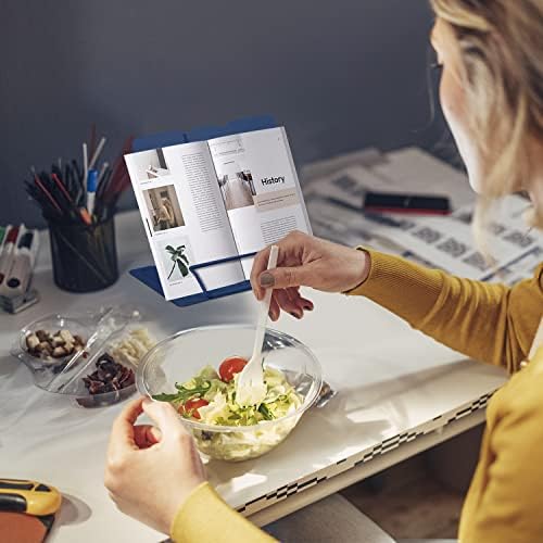 Honagu Portable Foldable Book Stand for Reading Adjustable Metal Holder