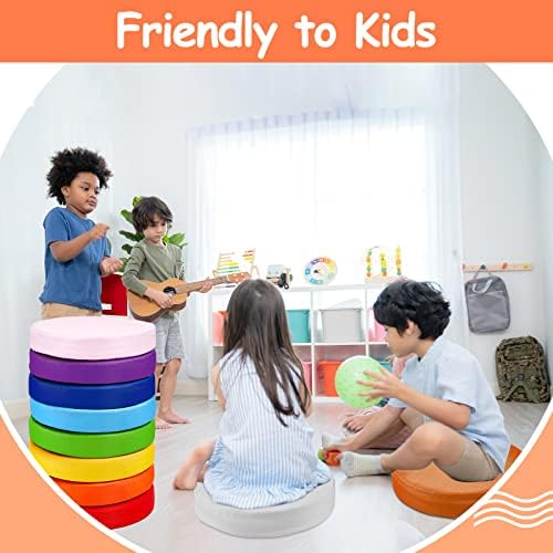 16 Pcs 2 Thick Round Floor Cushions for Kids Classroom