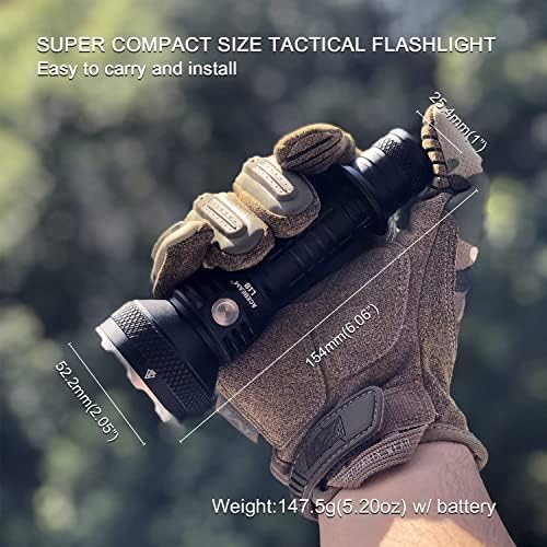 ACEBEAM 1500 Lumens Tactical Flashlight with 1000m Beam Distance