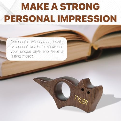 Personalized Cat Book Page Holder with 3D Metal Letters