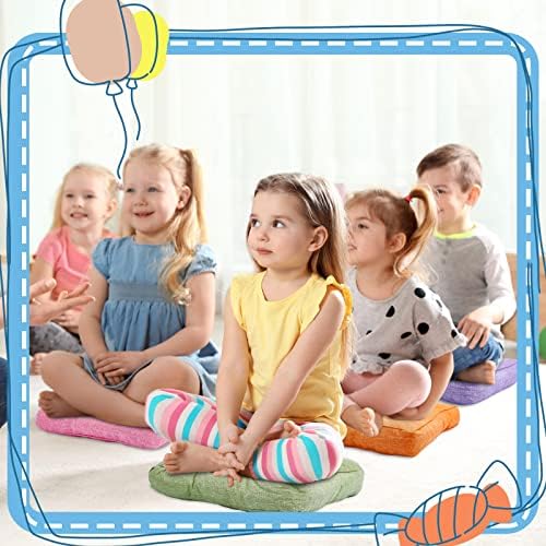 Juexica 8 Pcs Rainbow Floor Cushions for Kids Classroom Meditation Seats