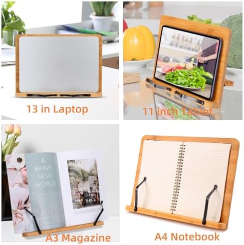 MEGREZ Bamboo Book Stand with Butterfly Design 1